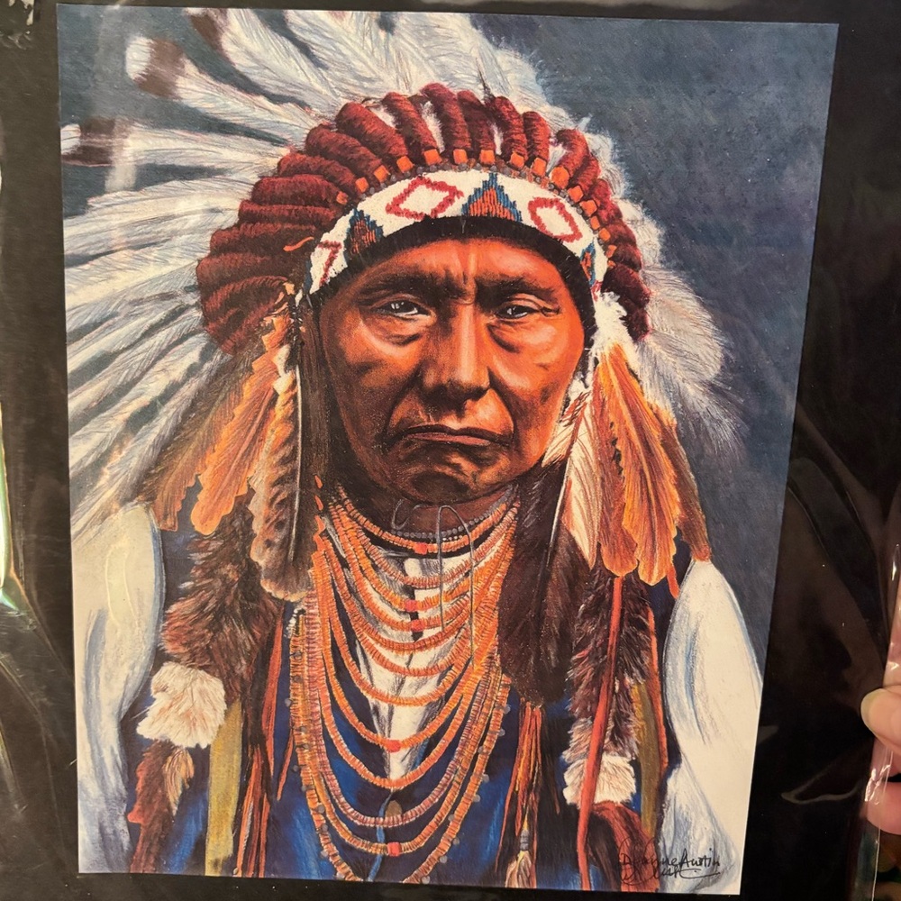 Native American Indian Chief Joseph Nez Perce Tribe Drawing By Deanne Austin